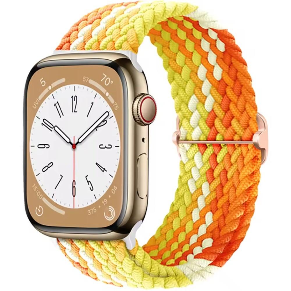 Braided Bracelet for Apple Watch Ultra 3 2 49mm 11 10 42/46mm Nylon Elastic Belt Bracelet for 9 8 7 41mm/45mm 6 5 4 SE3 40/44mm