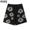 Women's Fashion Summer Spring Loose Casual Flower Print Elastic Waist Shorts Beach Shorts Breathable Wide Leg Shorts