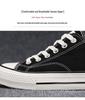 2026 Spring Warrior Low-Top Canvas Shoes: Black & White Casual Sneakers for Men & Women with Thick Soles