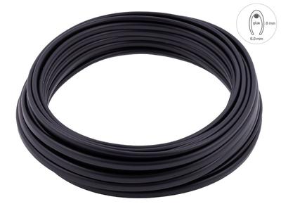Dekor-Umleimer, schwarz matt, 8 x 6 mm x 20 m