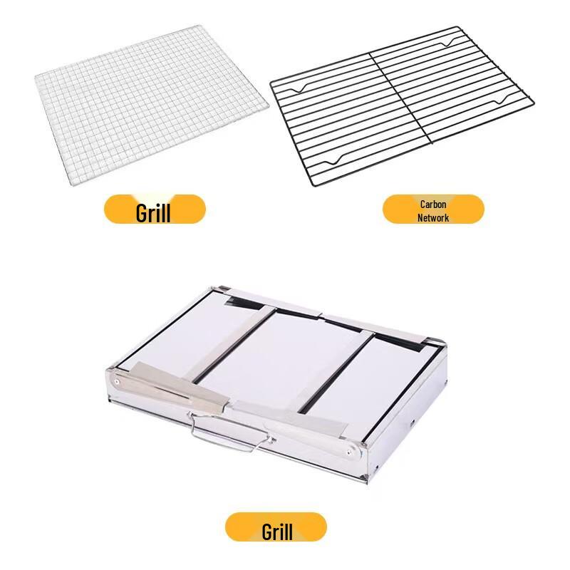 Portable Stainless Steel Charcoal BBQ Grill