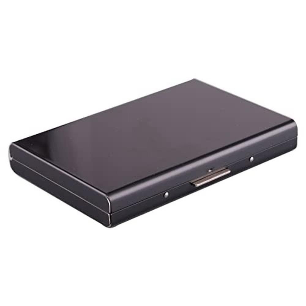 

New Stainless Steel Credit Card Holder Slim Portable Metal Case Wallet 6 Card Positions Anti-scan Card Case Travel чёрный