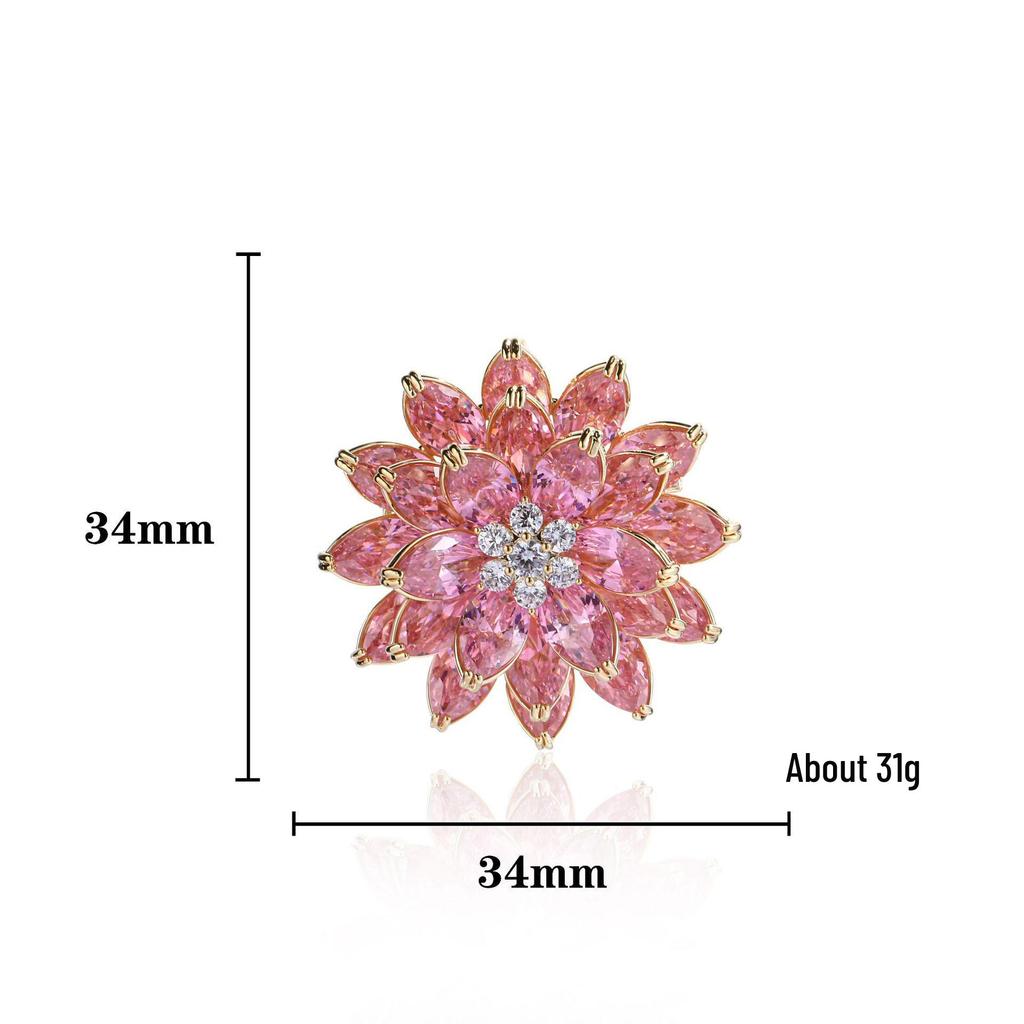Snowflake & Butterfly Zircon Brooch with Freshwater Pearl for Women's Korean Style Suit Coat