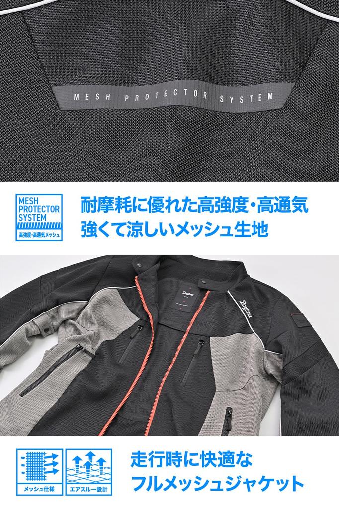 Daytona Motorcycle Jacket Summer Mesh CE Standard Soft Protector Included