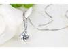 Korean Fashion Imitation Silver Zircon Pendant Necklace for Women