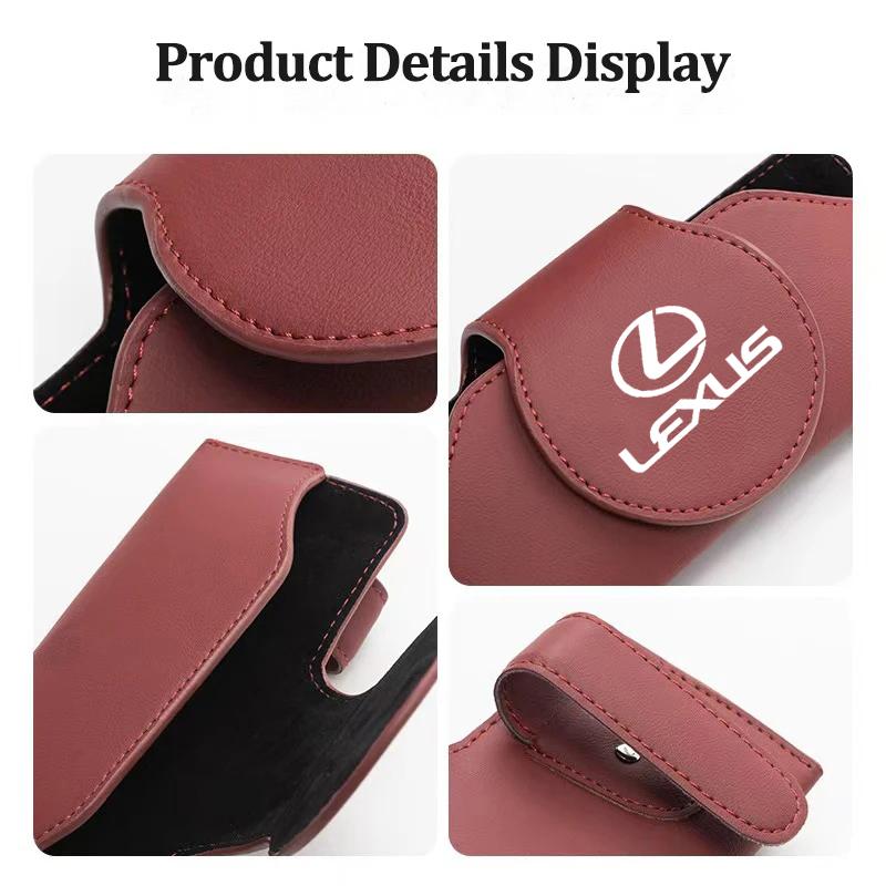 Car Glasses Storage Box Sun Visor Hanging Organizing Bag For Lexus FSPORT LBX NX RX 350h 450h ES UX 300e GS GX IS LS LX CT LC