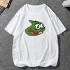 Pe Pe The Frog Meme Emote Cotton Mens Clothing Vintage Fashion Frog Animal Ladies Summer Kawaii Tees Funny Gift Casual Shirt