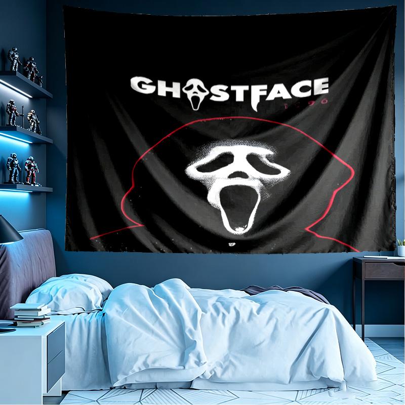 Ghostface Print Tapestry, Lightweight Wall Hanging, for Bedroom, Dorm, Living Room, Home Art Decor, Birthday Christmas Gift for Friends
