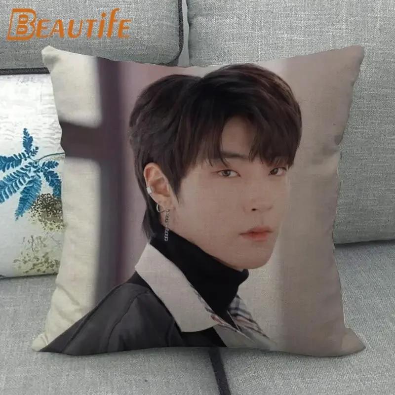 Custom Hwang In Yeop HOT KPOP Pillowcase 45X45cm Wedding Decorative Eco-Friendly Cotton Linen Fabric Pillow Case