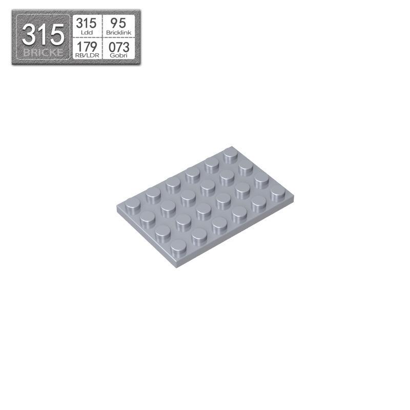 BRICKE Zhuan Ke 4x6 Plate Compatible with Lego MOC Building Blocks Puzzle Teaching Aids.