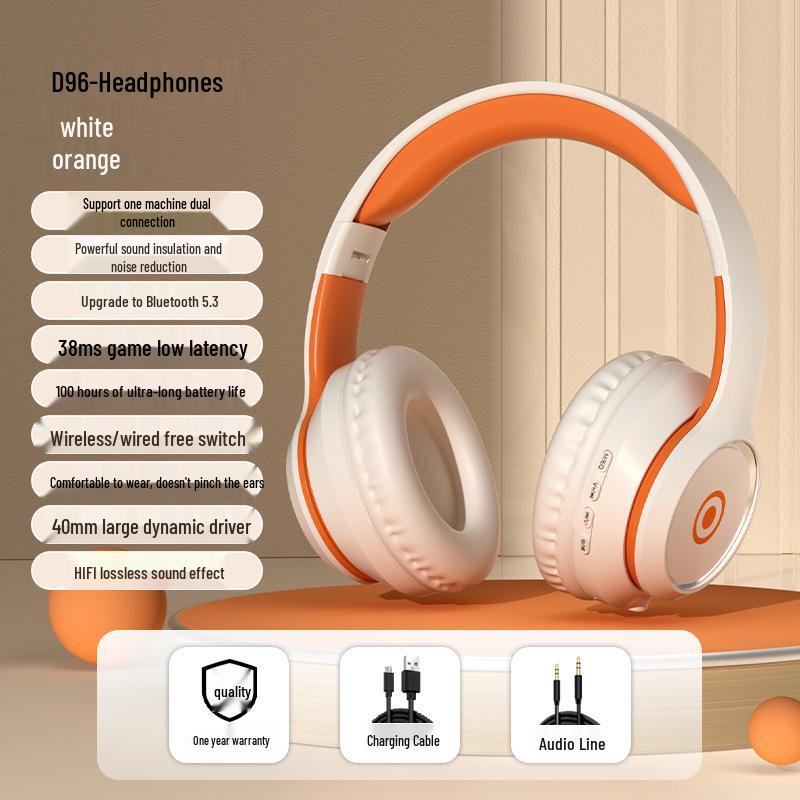 Trendy Over-Ear Bluetooth Headphones with Heavy Bass for Sports & E-sports