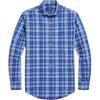 Polo Logo Embroidered Plaid Button-Down Long Sleeve Shirt Men Shirts Blue MNPOWOV16823322-999
