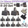 5-20 set mountainbike skivbromsbelägg för SHIMANO M375/M445/M446 Harts Halvmetalliska Cykelbromsbelägg Tillbehör