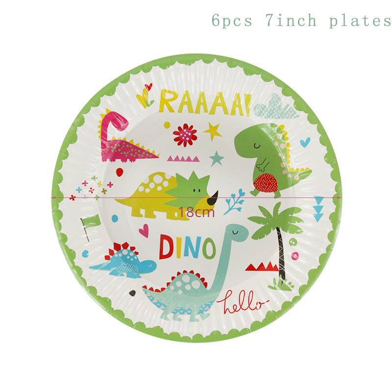 Dino Party Supplies Dinosaur Balloons Paper Straws Cups Plates Kids Boy Birthday Party Decoration Jungle Dinosaur Party Decor