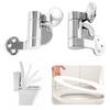 A03F-Charnière de Siège de Toilette 2 Paires de Remplacement Charnières en Acier Inoxydable Pour Tous les Couvercles de Siège de Toilette Siège de Toilette à Fermeture Douce Accessoires