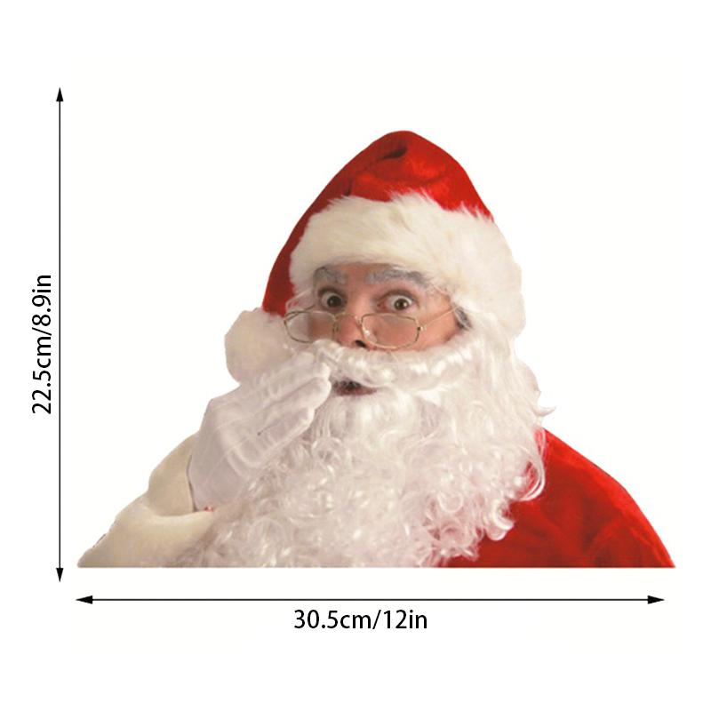Weihnachtsmann-dekorierte Autoaufkleber, selbstklebende PVC-Weihnachtsdekoration Autoaufkleber, lustige Weihnachtsmann-Aufkleber