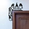 Christmas Gnome Door Frame Decoration Iron Faceless Dwarf Door Corner Sign Hollow Elf Front