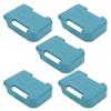 5Pcs Lithium Battery Storage Rack Shelf Bracket Belt Slot for Makita 18V Fixing DevicesCyan