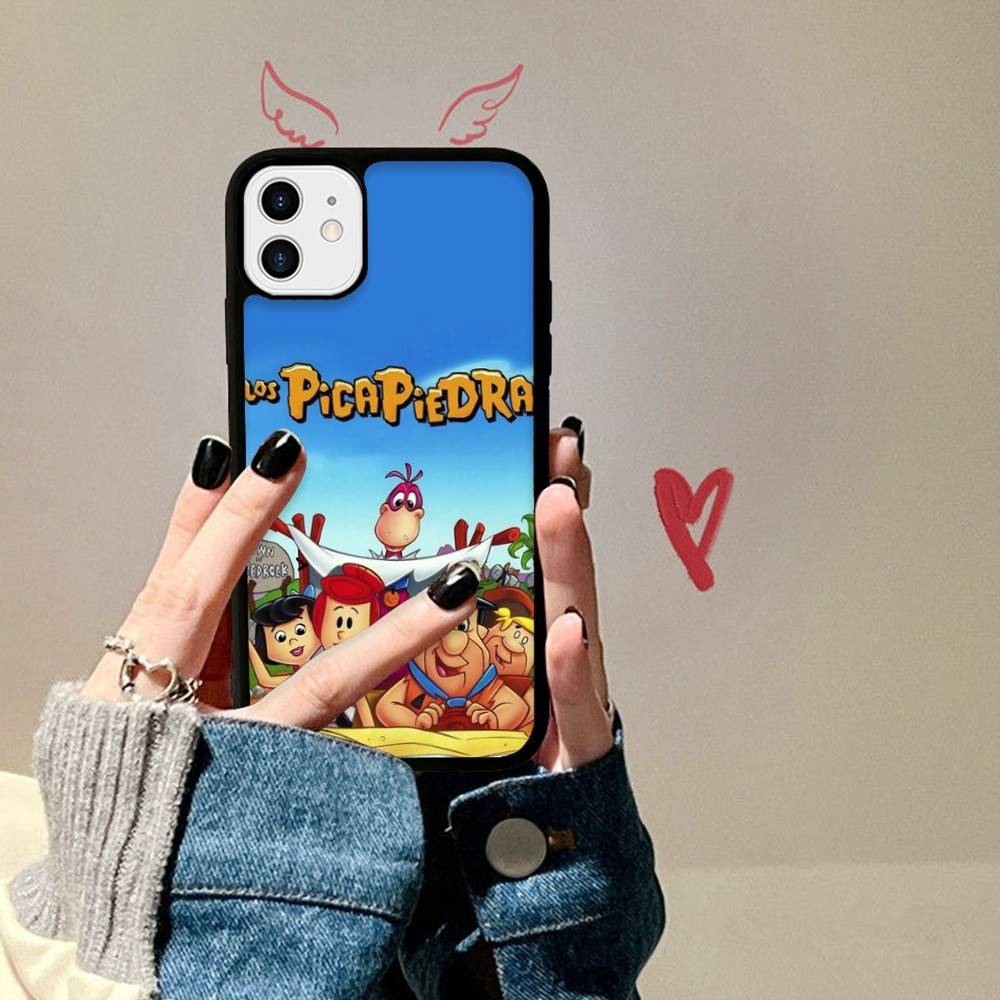 The Flintston Es Cartoon Phone Case For Iphone 16 15 14 13 12 11 Pro Max Plus Shockproof TPU+PC Hard Case