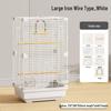Deluxe Horizontal Wire Parrot Cage for Budgerigars - Anti-Splash Design