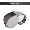 Othmro 1Pcs Magnifying Glass, Mini Microscope Jewelry Eye Loupe Magnifier Magnifying Glass Powerful Doublet, Chrome Plated, Round Body Jewel Loup, 21