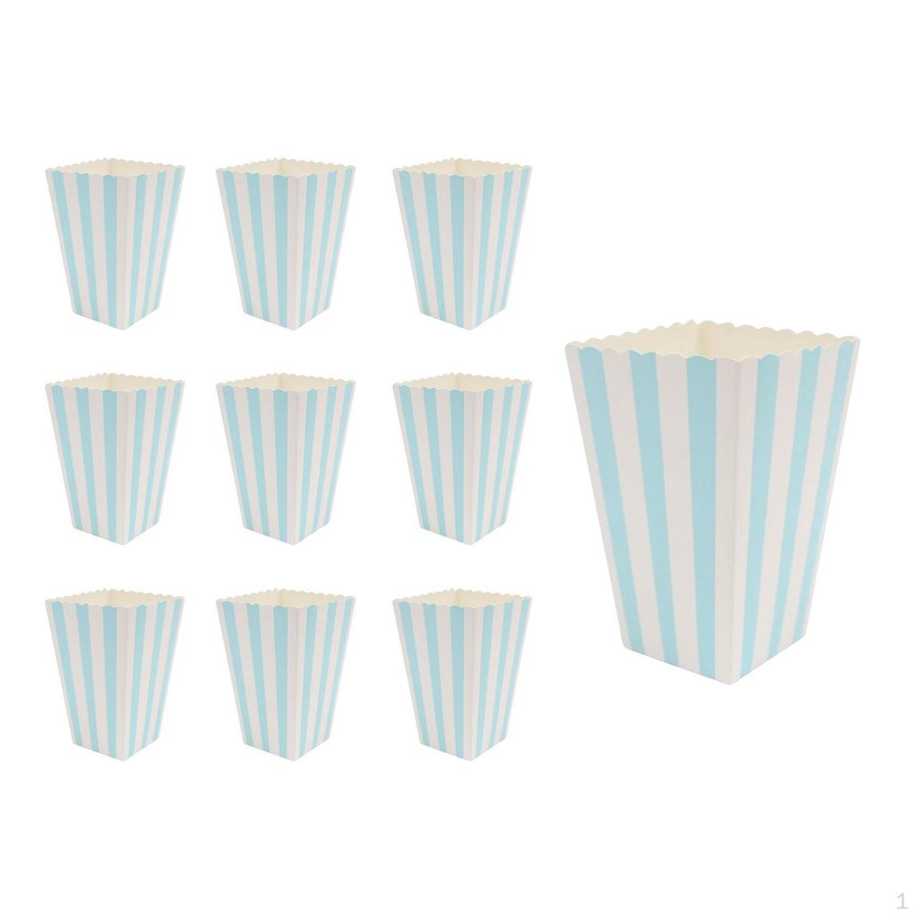 Set mit 10 Popcorn-Geschenkboxen Karton Süßigkeitenbehälter Partys Mini-Papierbehälter