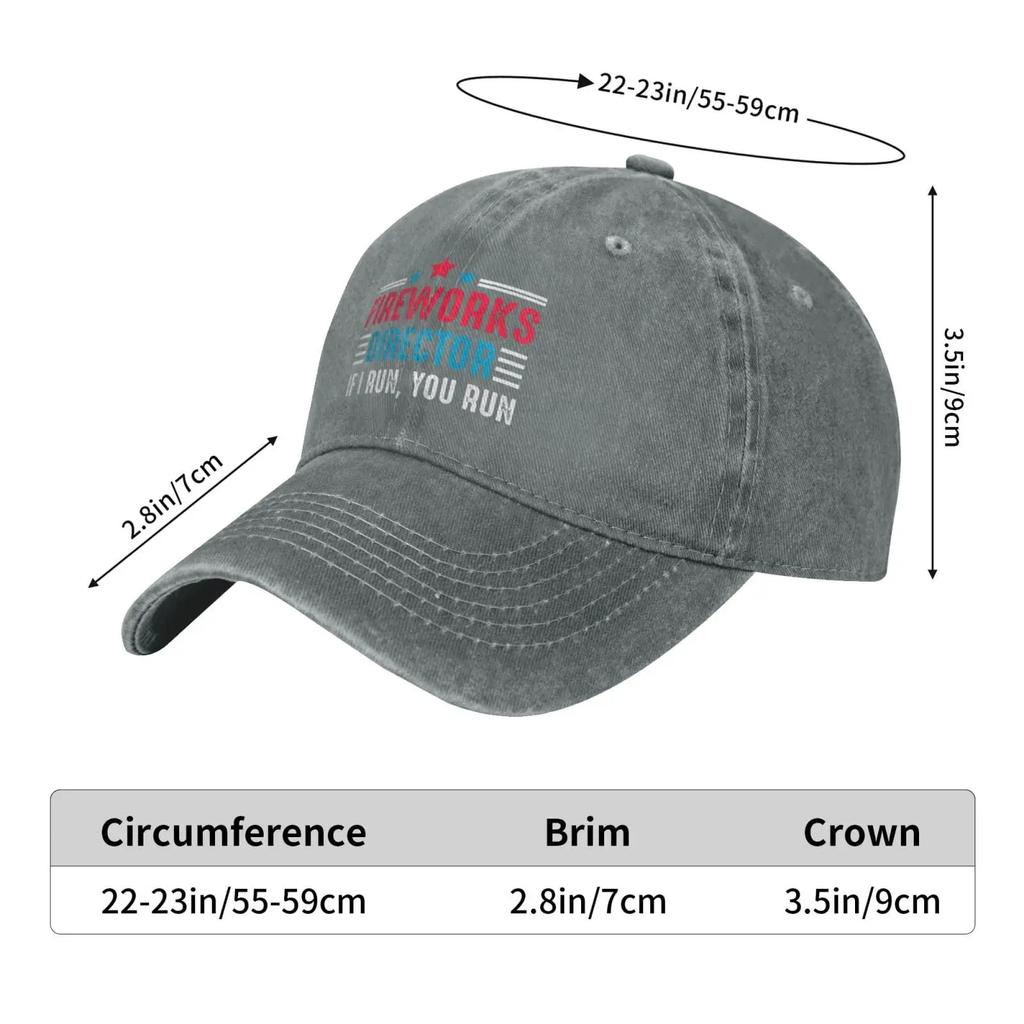 Fireworks Director I Run You Run 4th of July Baseball Hat Classic Caps for Men Women Fashion Outdoor Sport Cap