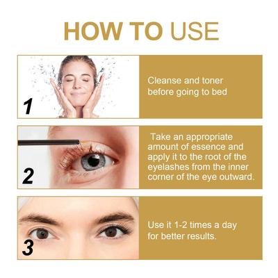 Hurtigt Vækstserum til Øjenvipper Naturlig Øjenvippeforstærker Længere Fyldigere Tykkere Krøllende Vippebehandling Øjenplejeprodukter Makeup
