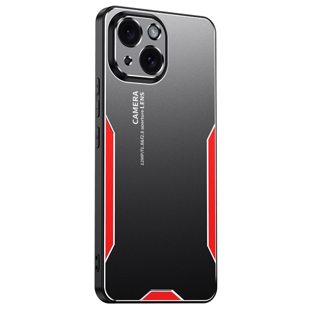 For iPhone 15 Plus Case Aluminium Alloy+TPU+PC Matte Finish Smart Phone Cover