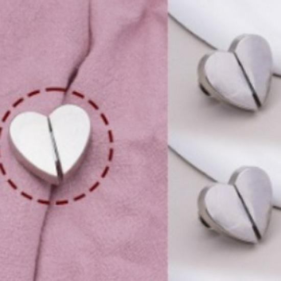 Heart-shaped Magnetic Curtain Buckle - Detachable, Nail-free, Light-blocking Metal Fixing Button