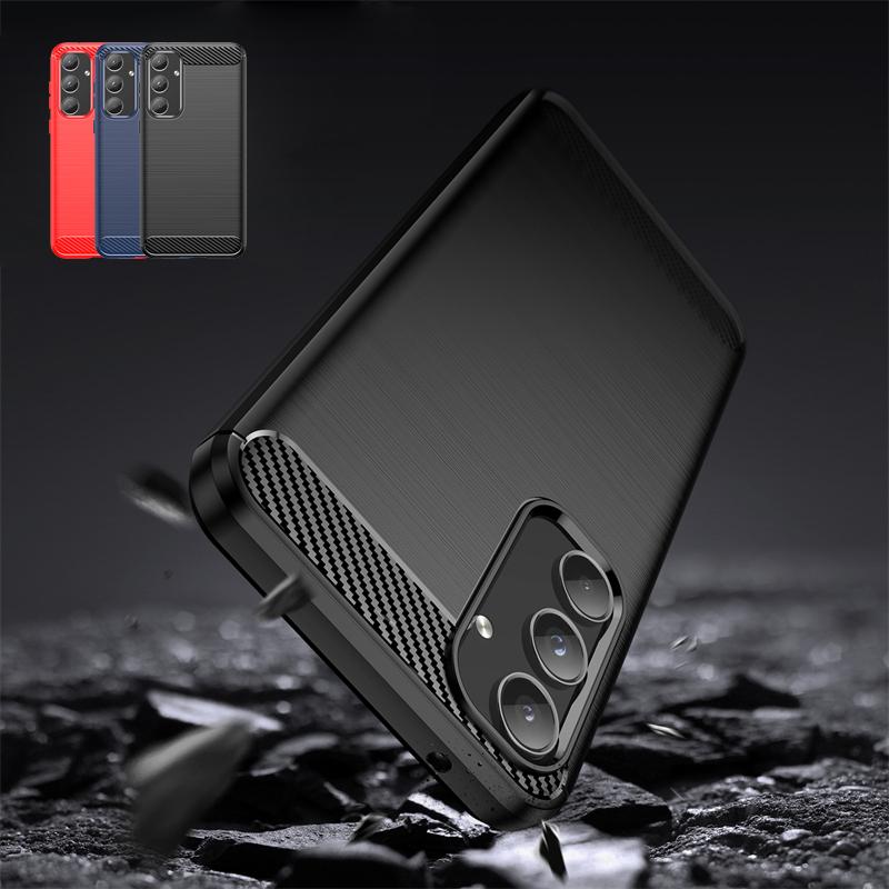 For Cover Samsung Galaxy A55 Case Samsung A55 Capas Shockproof TPU Soft Carbon Fiber Fundas Samsung A55 A35 A05 A05S A15 A25 5G