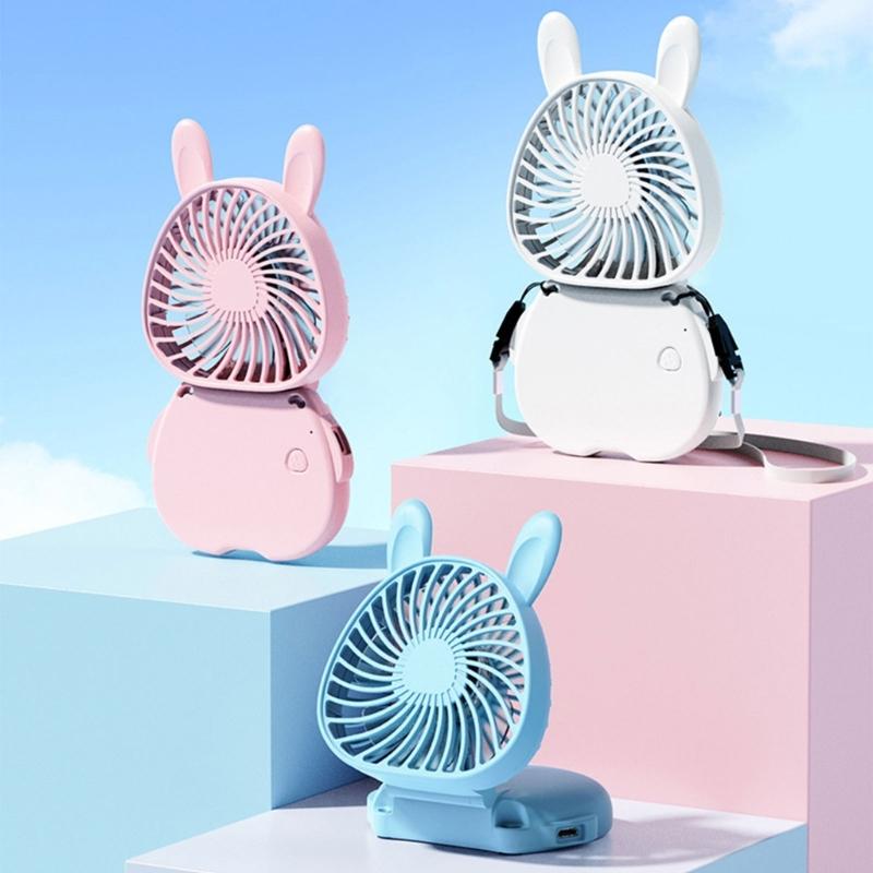 Small Handhelds Fan Necks Fan Electric Fan Summer Cooling Fan Lightweight Desk Fan Neck Straps Fan Plastic Material