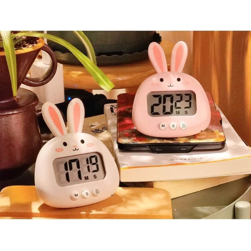 Minuteur Numérique Mignon Animal Dessin Animé Compte à Rebours Minuteur Réveil de Cuisine Multifonction Rappel d'Heure Minuteur de Cuisson Numérique