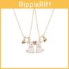 Adorable Bunny Friendship Necklace Set For Kids Crafted From Alloy Perfect For Easter Gifts