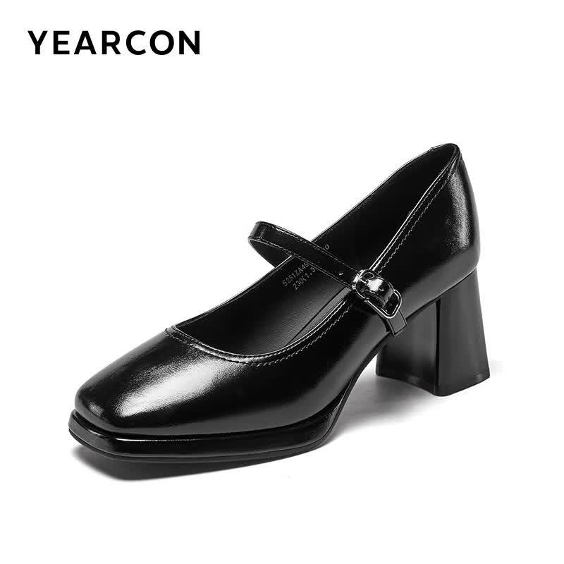 Yr.k Women's French Retro Mary Jane High Heels