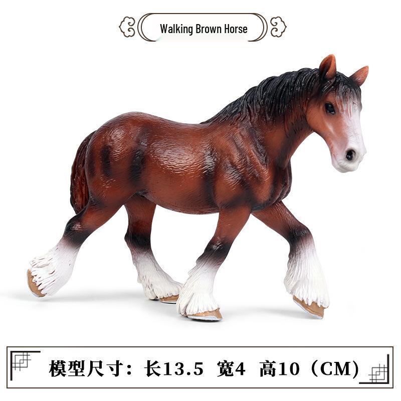 Cross-border Prairie Horse Desktop Ornament: Black & White North American Feral Horse Model