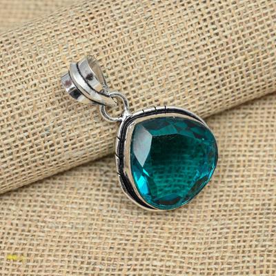Indicolit-Turmalin-Edelstein, 925er-Sterlingsilber, handgefertigter Schmuck, ausgefallener Anhänger