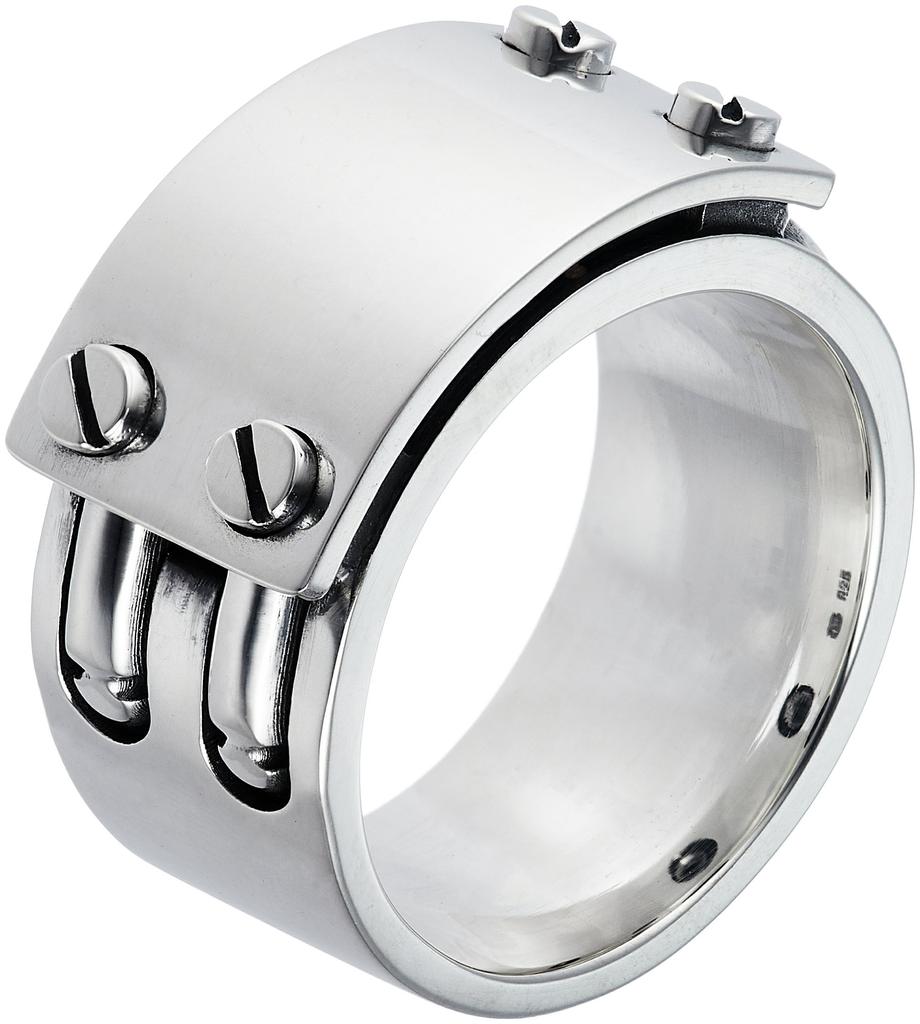 Monroe Wide Bisplate Silver Japanese Size 20 Dr. Ring, 925, FC-49SE-SV-20,