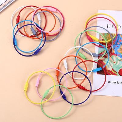 Colorful Spray-Painted Steel Wire Rope Keychain Ornament Accessory Pendant