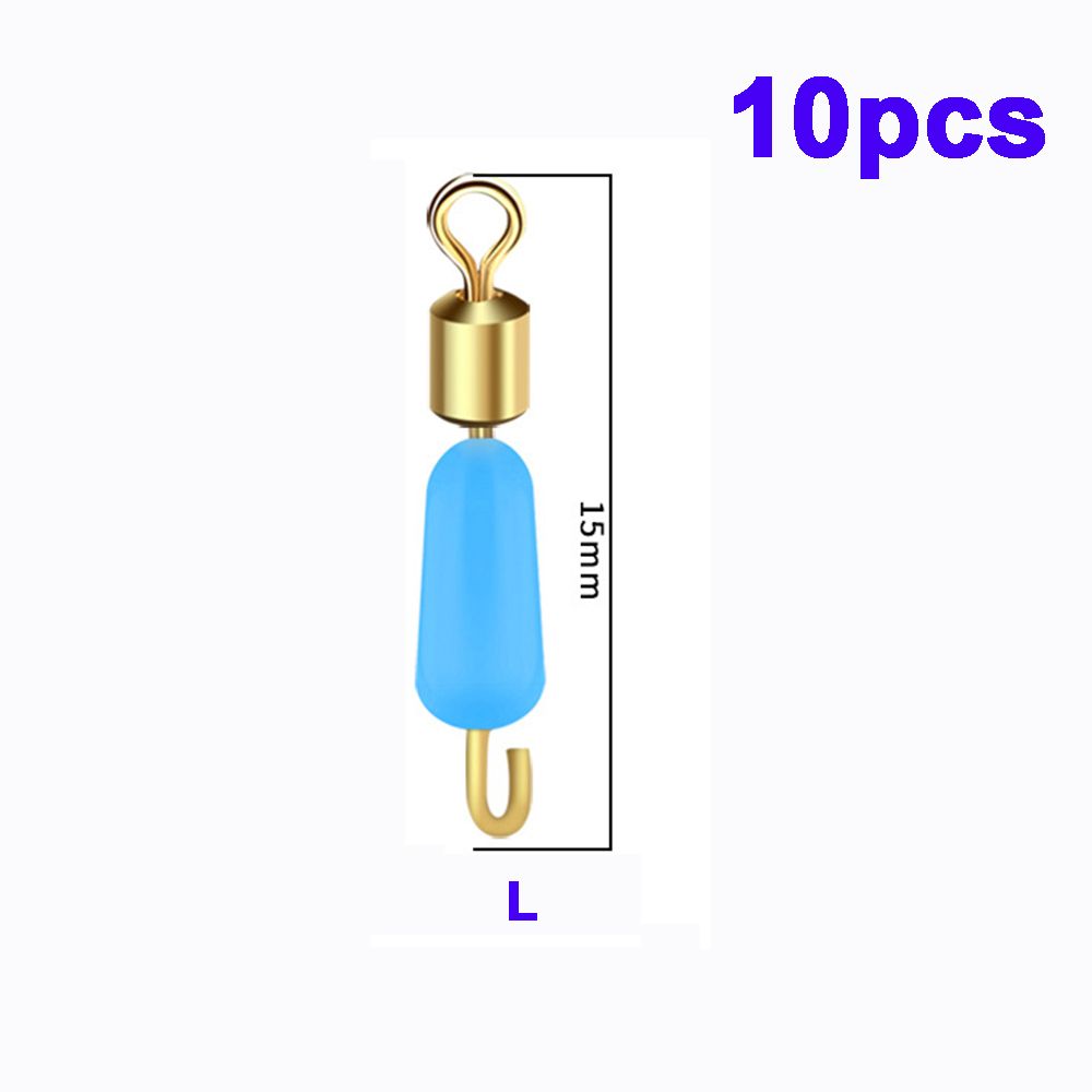 Rolling Rotating Fishing Gear Color Fast Link Silicone Swivels Connector Line Hook Fishing Floats