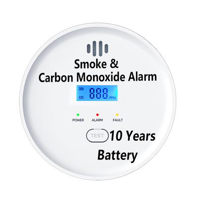 10 Years Smoke and Carbon Monoxide Detector Battery Backup Smoke CO Alarm Combo CE UL Certified