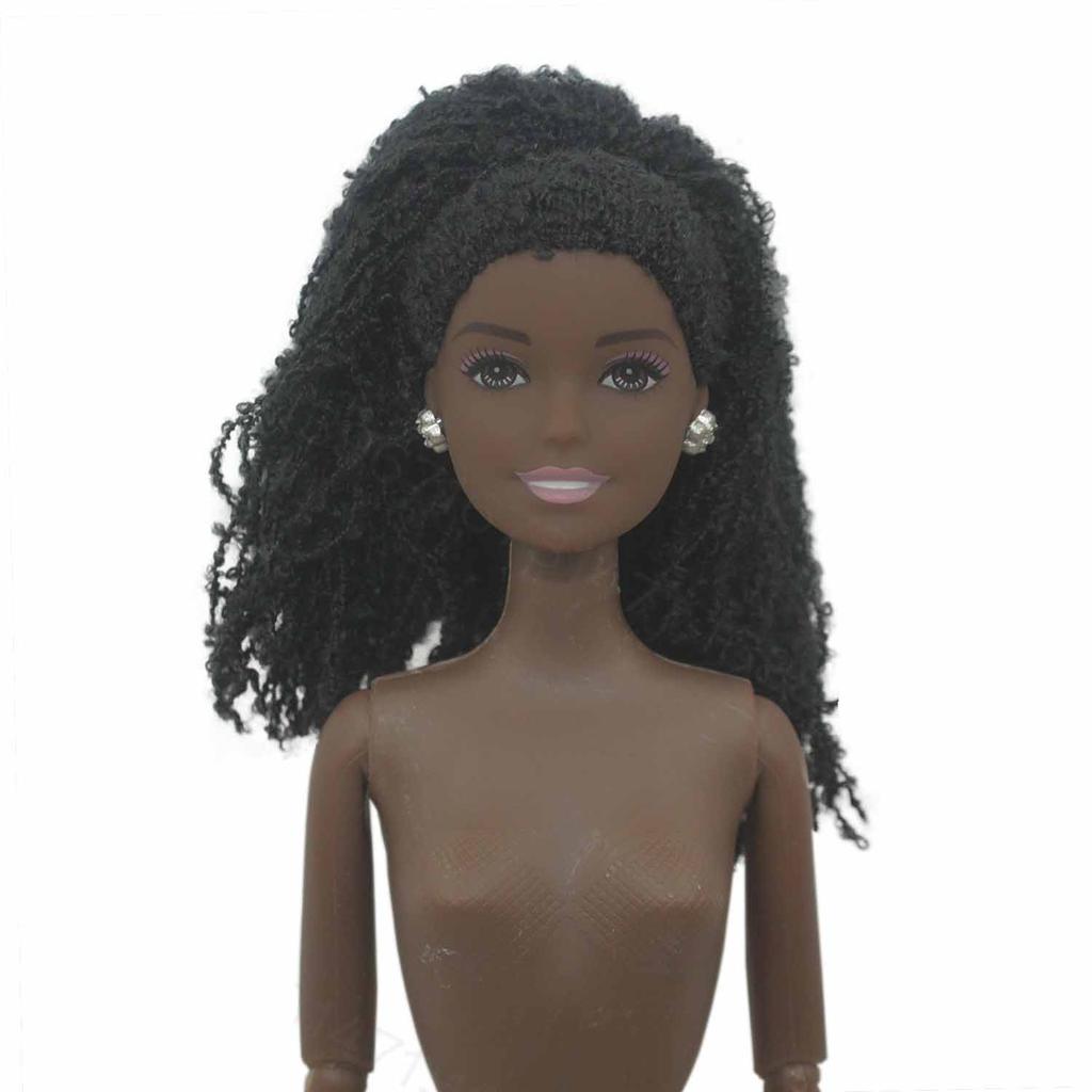 30cm Black African Doll Black Skin Men And Women Couple Models New Naked African Doll Joint Movable Girls Play House Toys