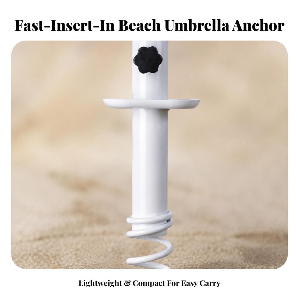 Ground Anchor Heavy Duty Beach Umbrella with Cross Handle