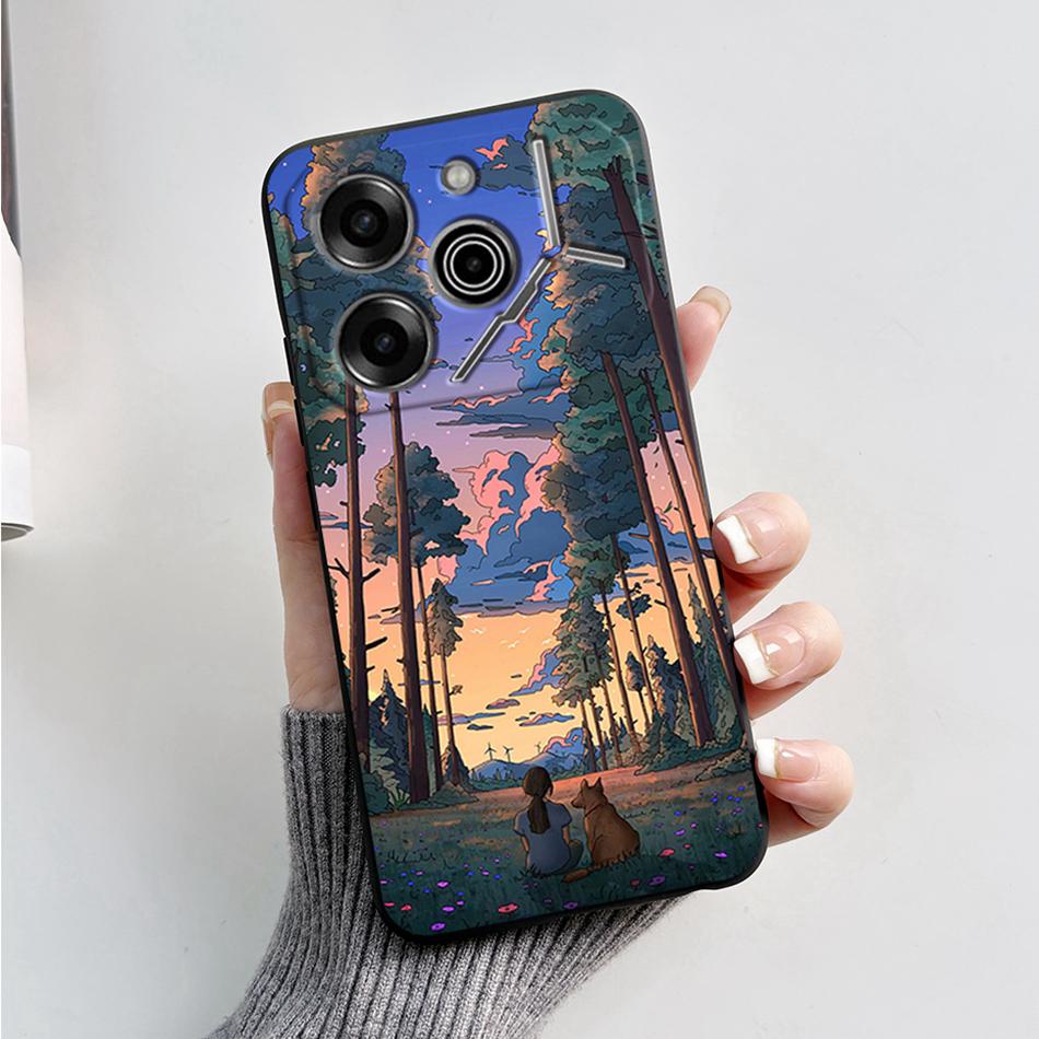 For Tecno Pova 6 Pro Case 6.78" Marble Black Silicone Soft Back Cover For Tecno Pova 6 Pro Phone Case Pova6 Pro 6Pro Coque Funda