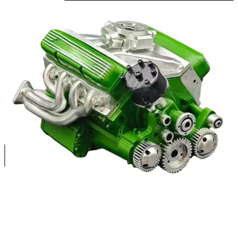 Cison V8 Engine Kit Gas,Ohv V8 Small Block Engine Model Kits 4-Stroke 44cc Water-Cooled 1/6,Mini Build Your Own Stem Cison Running Engine Kits