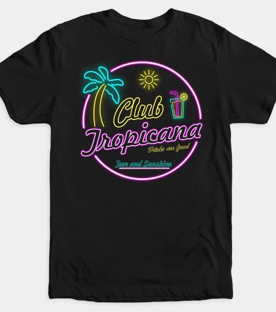 Club Tropicana-Fantastic by 80s Pop Wham TShirt George Michael Andrew Ridgeley XL