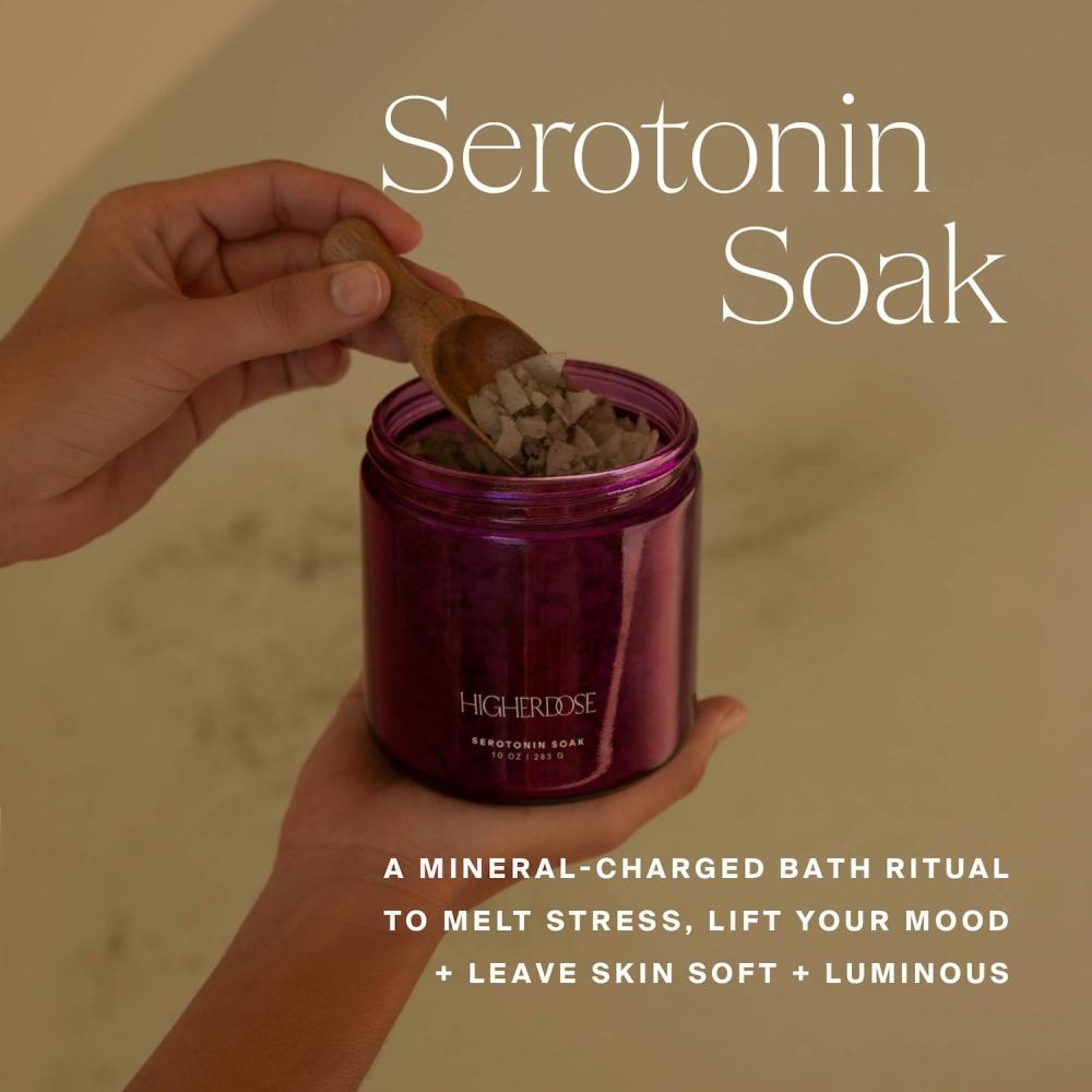 Higherdose Serotonin Soak Magnesium Bath Salt For Muscle Relaxation   Mood Boost 10 Oz