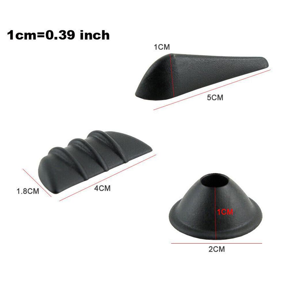 Brand New Exquisite High Quality Car Wind Noise Spoiler Sticker 10Pcs Black Fairing Body Reduction Plastic Most Cars
