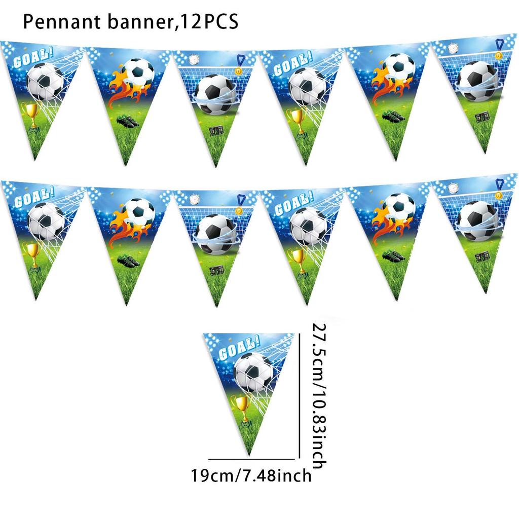 World Cup Football Party Supplies: Birthday Decorations & Tableware Set with Banners & Props