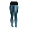 Damen Yogahose mit Print, hohe Taille, kurze Hose mit Tasche, für Training, Laufen, Yoga